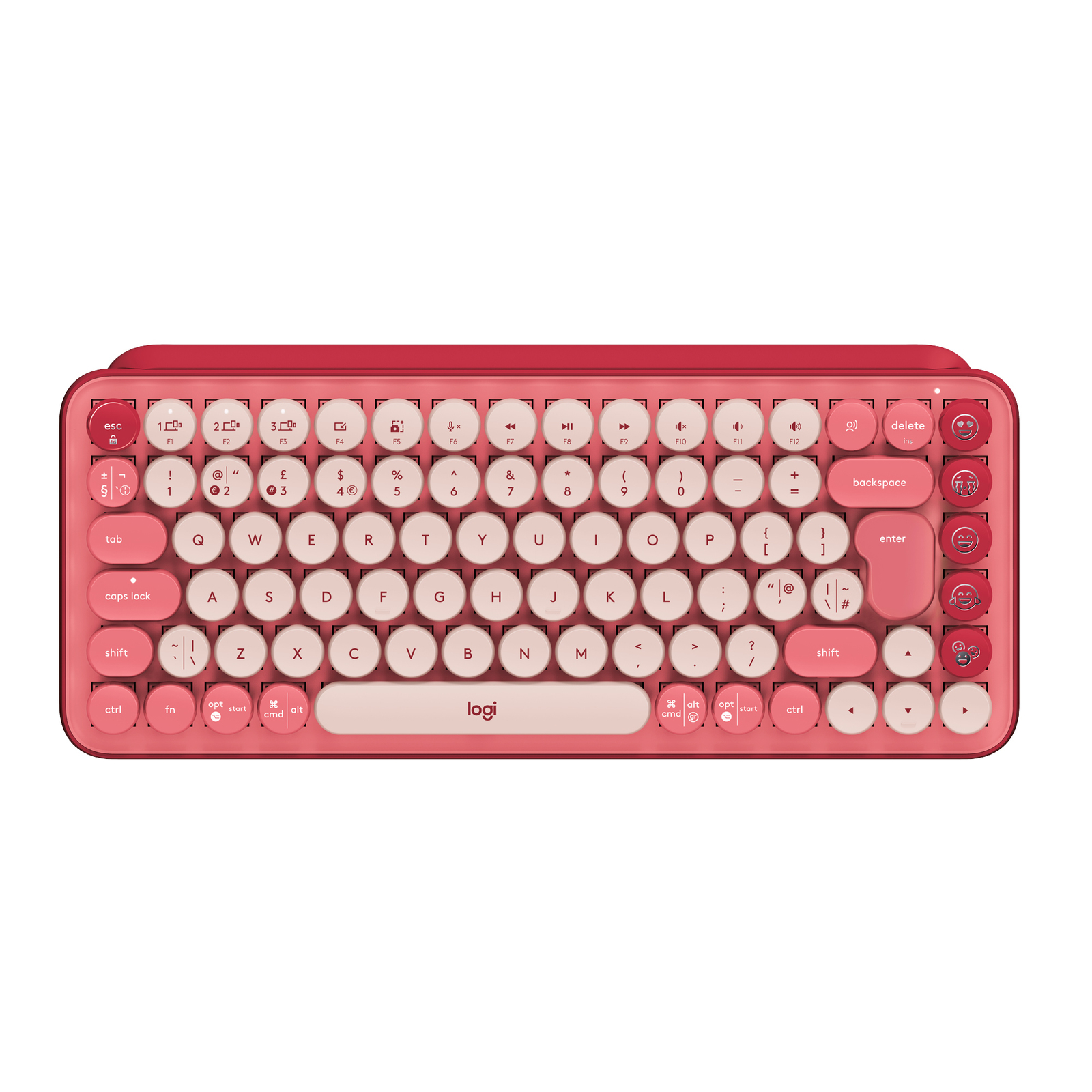 TASTIERA LOGITECH Retail POP KEYS HEARTBREAKER ROSE WIRELESS BLUETOOTH TASTI EMOJI 138,47x321,2x354mm P/N 920-010727